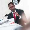 Bally Bagayoko tient un discours de ralliement à Jean-Luc Mélenchon, dans sa ville, à Saint-Denis (Seine-Saint-Denis), le 7 juin 2026. (ARMAND GESQUIERE / HANS LUCAS / AFP)