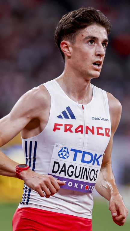Le Français Etienne Daguinos, lors du 5 000 mètres des championnats d'Europe d'athlétisme de Birmingham (Royaume-Uni), le 10 août 2026. (Marcel ter Bals/ SIPA)