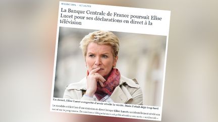 Une capture écran d'une fausse interview d’Élise Lucet prétendument donnée au journal "Le Monde". (DR)