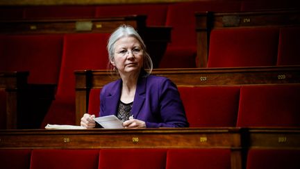 La députée LREM de l'Oise Agnès Thill sur les bancs de l'Assemblée nationale, le 5 février 2019. (MAXPPP)