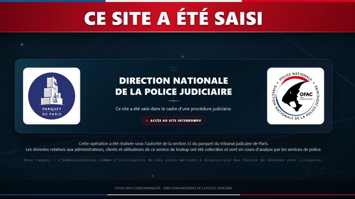 La police démantèle un "lookup", un moteur de recherche illicite qui revend des données personnelles volées