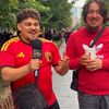 Des supporters belges dans les rues de Bruxelles (Belgique), le 28 septembre 2026. (FRANCETVSPORT / HORTENSE LEBLANC)
