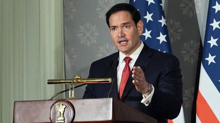 Le secrétaire d'Etat américain Marco Rubio, le 24 mai 2026, à New Delhi (Inde).