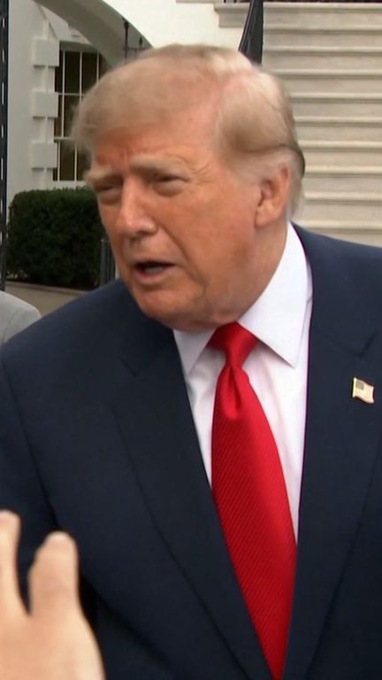 Exécution en direct : Donald Trump réagit à la polémique. (franceinfo)
